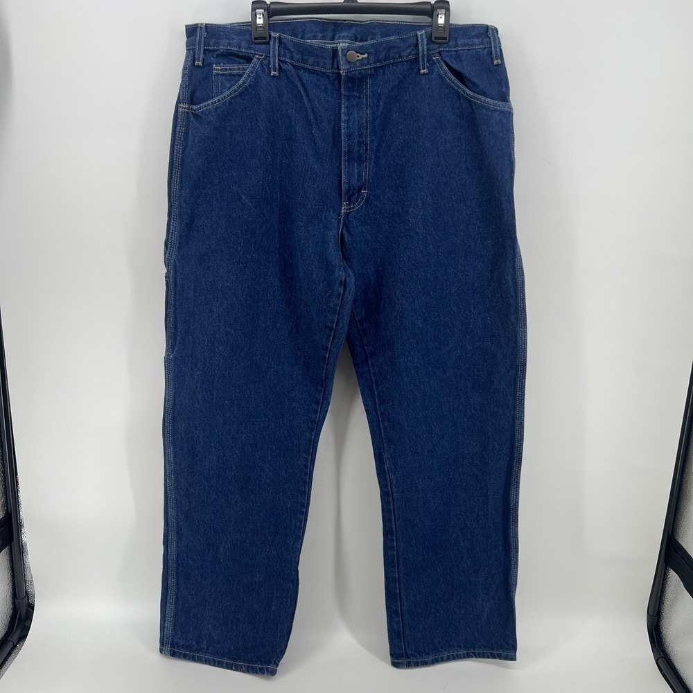 Dickies Mens Carpenter Jeans Blue Denim Utility Pants LU200RNB 38x31